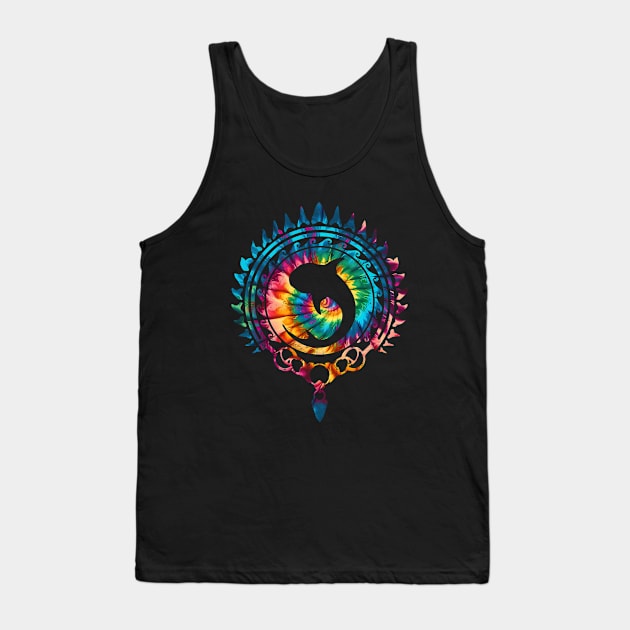 Whale shark Rainbow Tie Dye Pattern Tank Top by NicGrayTees